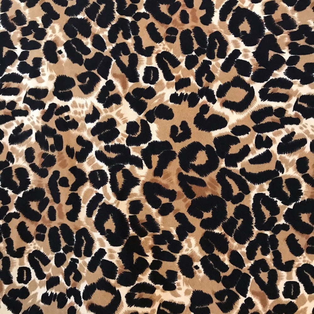 JM Collection Leopard Cheetah Blouse Womens Plus Size 18W Brown Black Button Up - Picture 9 of 10